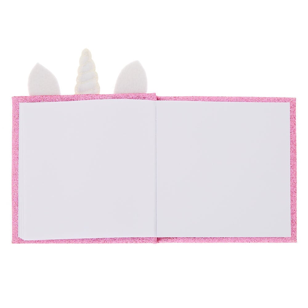 Lot de 2 carnets à croquis en peluche licorne arc-en-ciel,