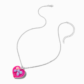 Claire&#39;s Club Pink Heart Pendant Necklace,