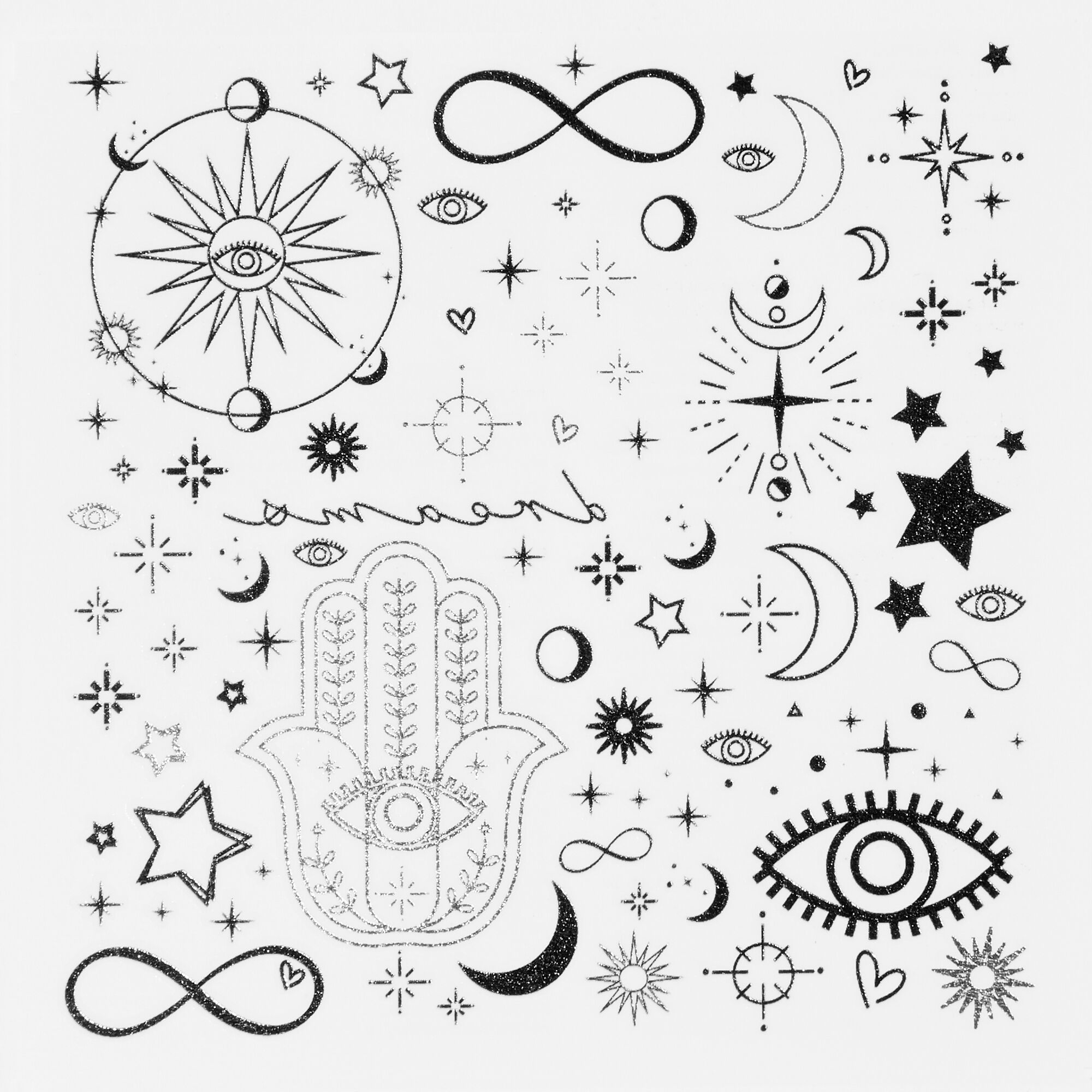 Mystical Temporary Tattoos - 1 Sheet | Claire's