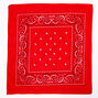 Bandeau bandana soyeux motif cachemire - Rouge,