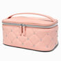 Blush Quilted Makeup Bag,