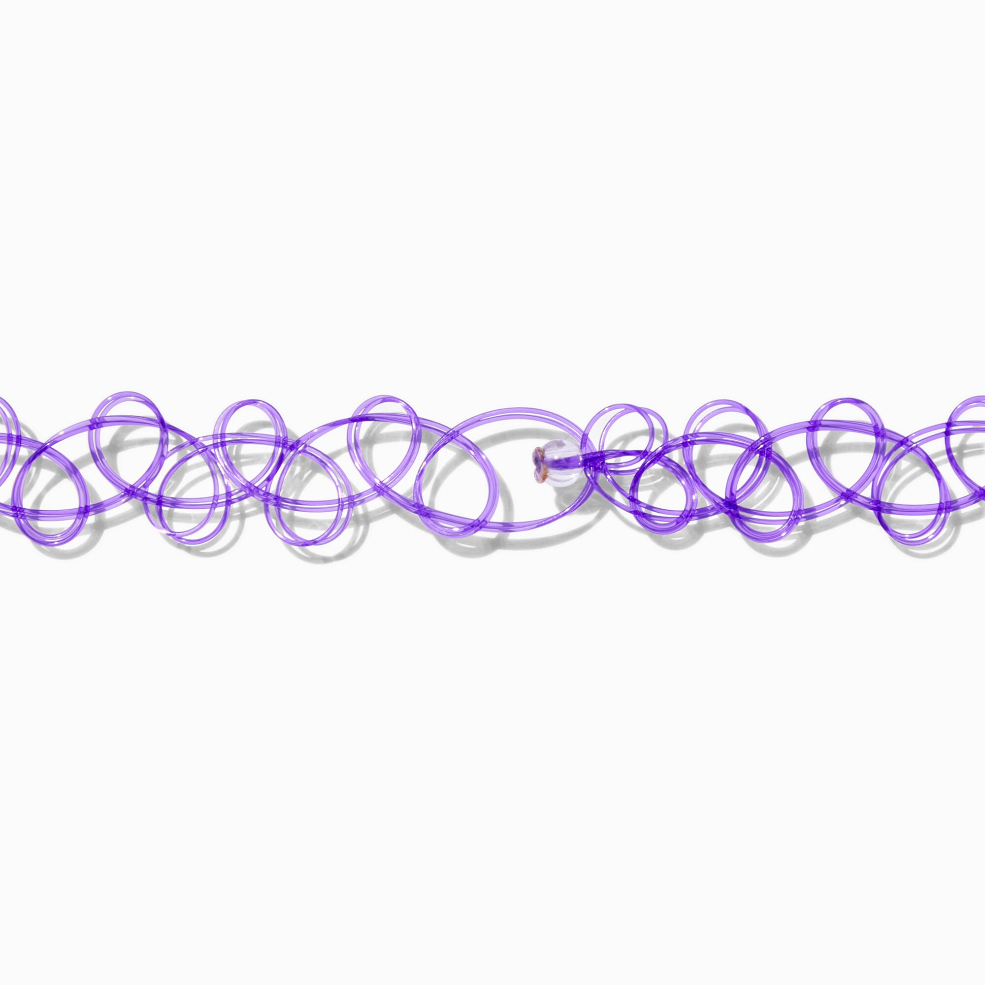Purple Charm Tattoo Choker Necklace,