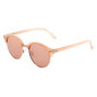 Rose Gold Tinted Mod Sunglasses - Blush,