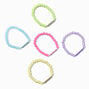 Best Friends Rainbow Crystal Beaded Stretch Bracelets - 5 Pack,