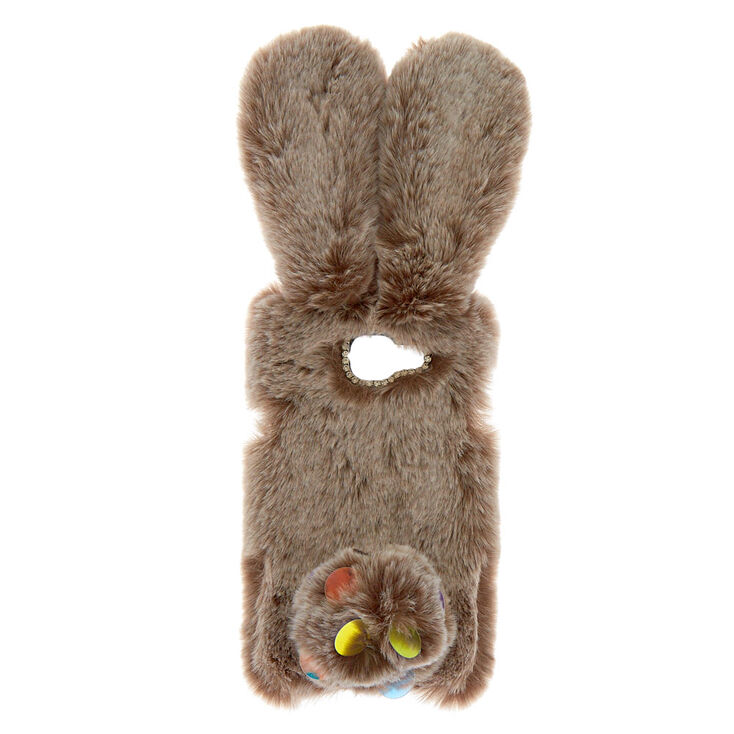 Claire's Coque de portable lapin en fausse fourrure - Compatible avec Samsung Galaxy A5