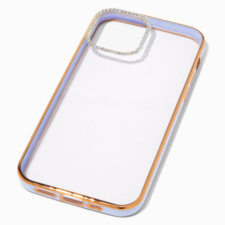 Embellished Clear/Lavender Phone Case - Fits iPhone&reg; 12 Pro,