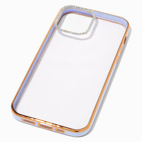 Coque de portable transparente/lavande d&eacute;cor&eacute;e - Compatible avec iPhone&reg;&nbsp;12 Pro,