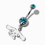 Cinnamoroll&trade; Stainless Steel Blue Crystal Charm 14G Belly Bar,