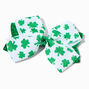 St. Patrick&#39;s Day Shamrocks &amp; Glitter Hair Bow Clip,