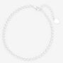 Silver-tone Poptop Chain Anklet,