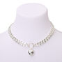 Silver Heart Pendant Chain Necklace,