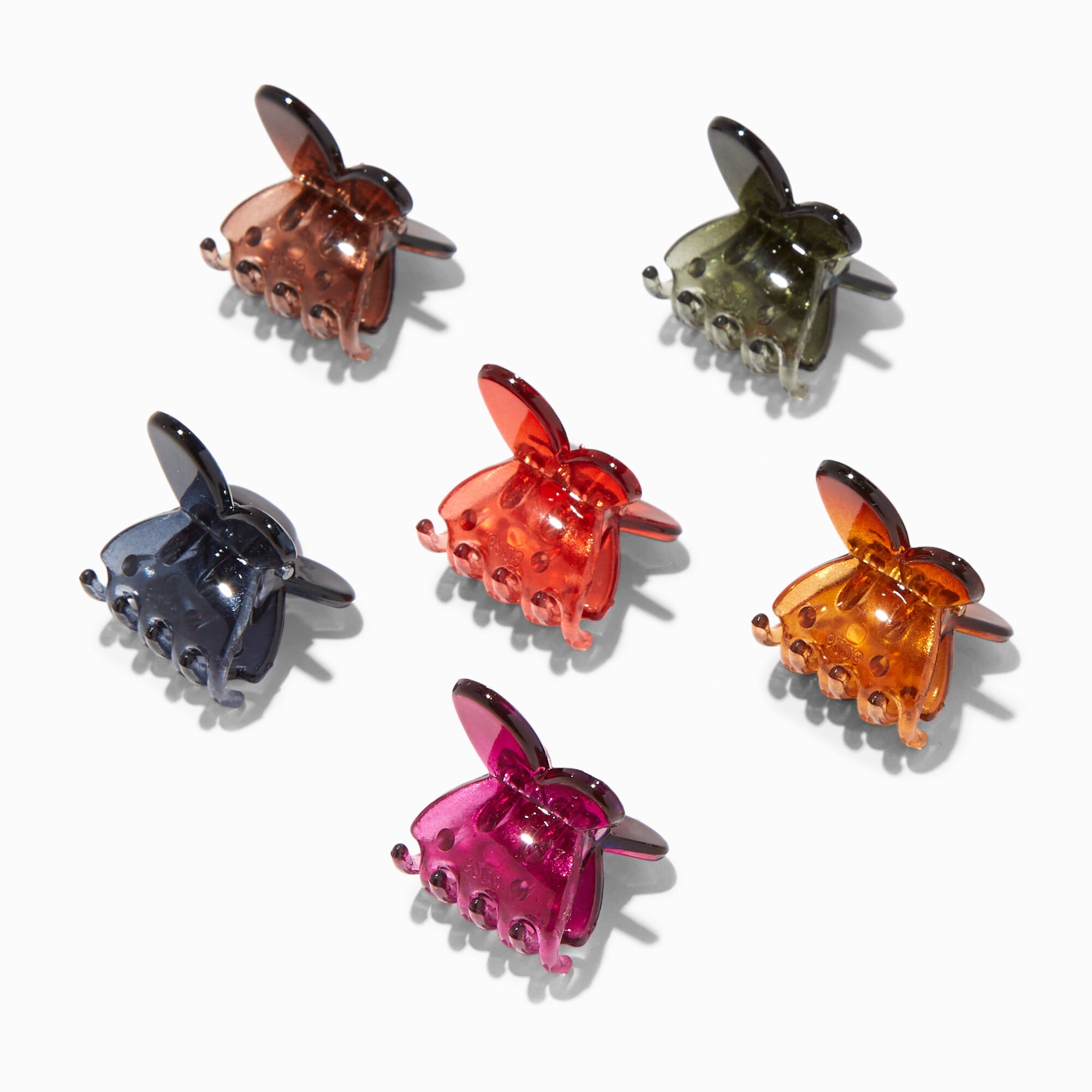 View Claires Fall Colours Butterfly Mini Hair Claws 6 Pack information