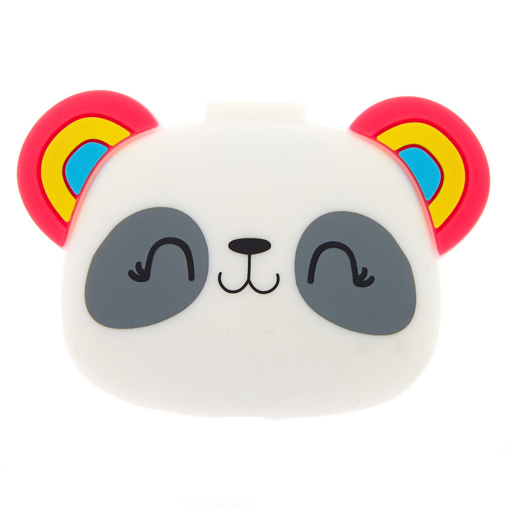 Rainbow Panda Compact Mirror - White,