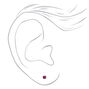 14kt White Gold 3mm February Crystal Amethyst Studs Ear Piercing Kit with Ear Care Solution,