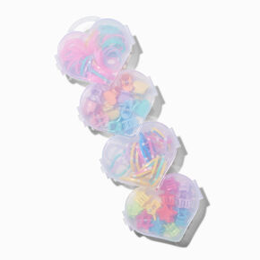 Claire&#39;s Club Heart Hair Ties &amp; Mini Claws Set,