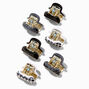 Houndstooth &amp; Checks Mini Hair Claws - 6 Pack,