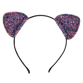 Cake Glitter Cat Ears Headband - Pink,
