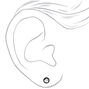 Silver 16G Mermaid Glitter Faux Ear Plugs - Black,