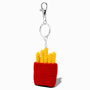 French Fries Crocheted Keychain,