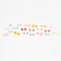 Pastel Rainbow Mixed Stud Earrings - 20 Pack,