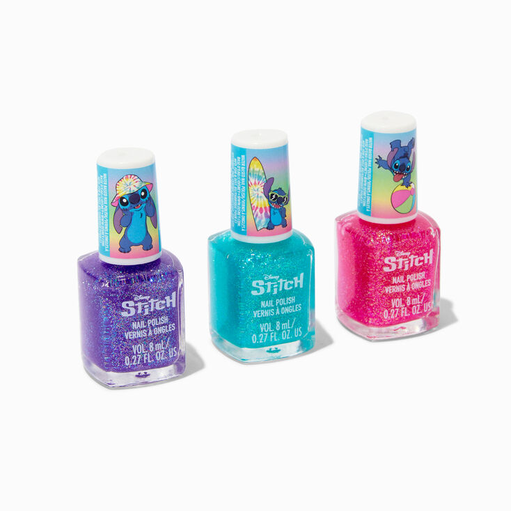Disney Stitch Claire&#39;s Exclusive Summer Nail Polish Set - 3 Pack,