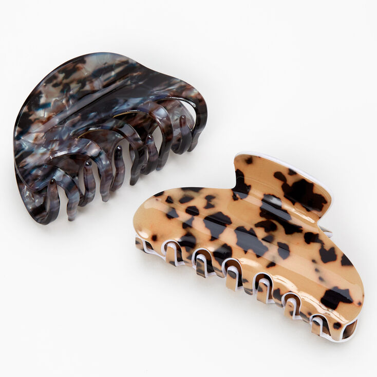 Brown Tortoiseshell Hair Claws - 2 Pack,