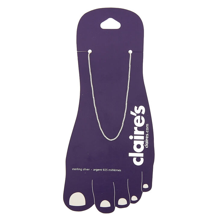 Sterling Silver Box Chain Anklet,