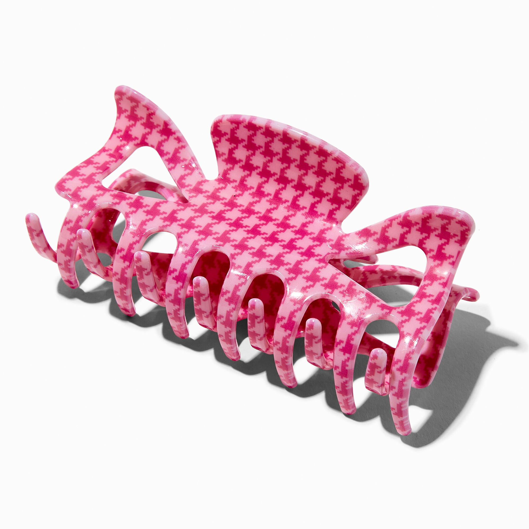 View Mean Girls X Claires Houndstooth Hair Claw Pink information