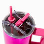 Pink Shiny Stainless Steel Handled Tumbler,