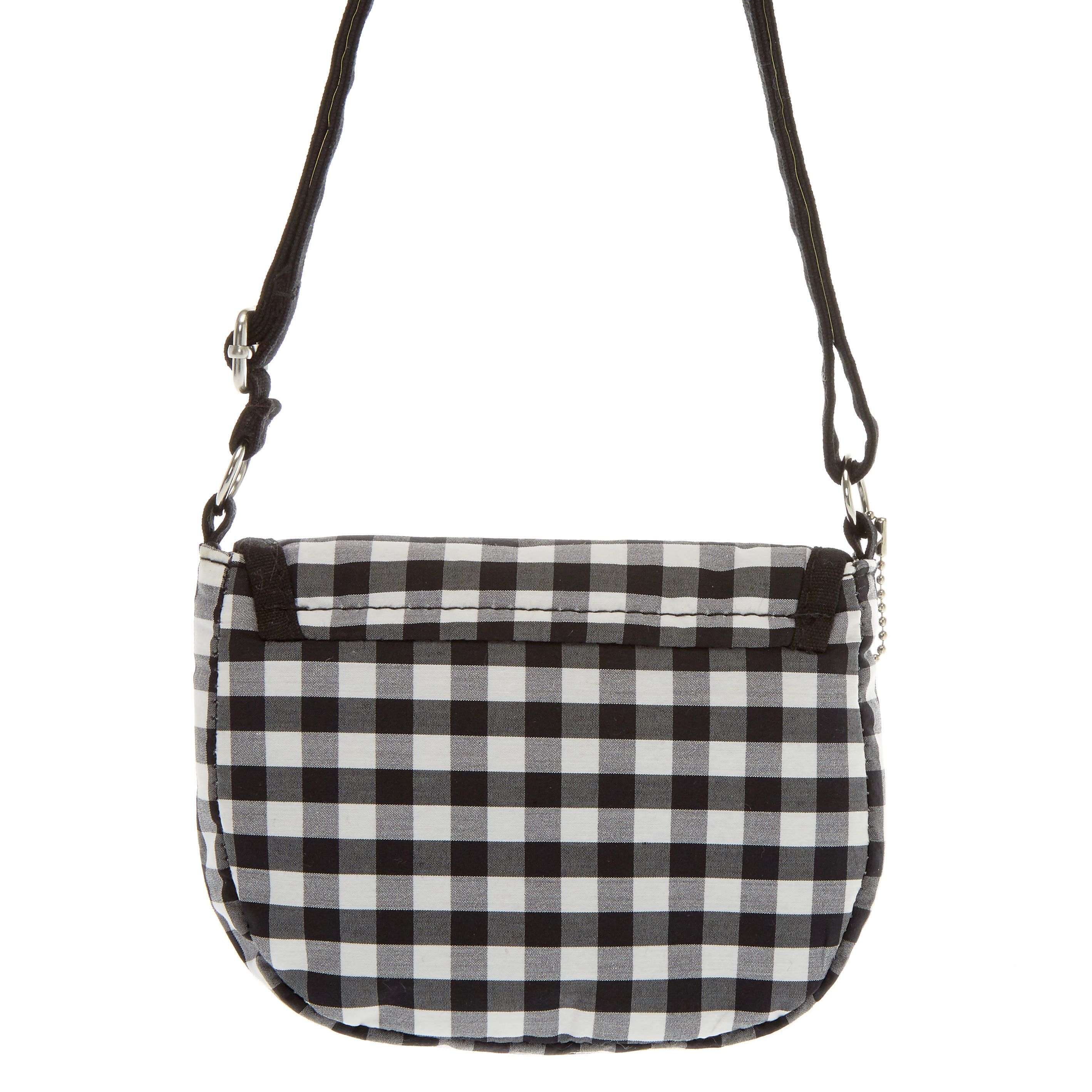 black and white checkered crossbody