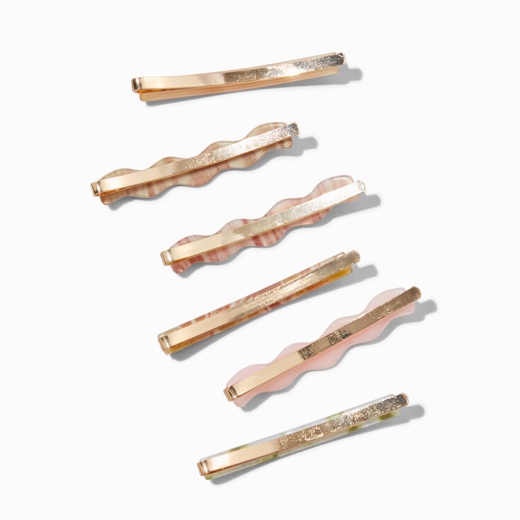 Wavy Boho Bobby Pins - 6 Pack,