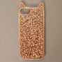 Coque de portable motif chat en strass &eacute;cras&eacute; couleur dor&eacute; rose,