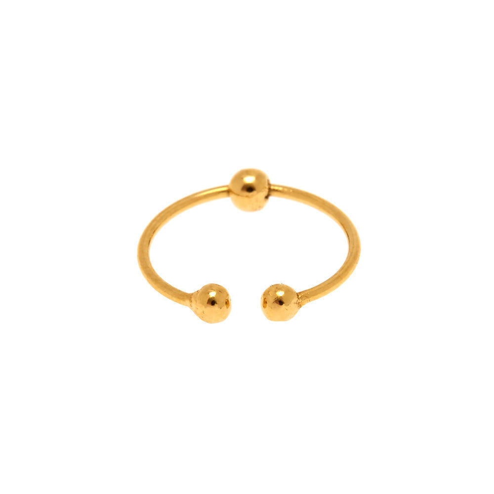 Sterling Silver Gold Faux Nose Ring,