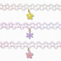 Claire&#39;s Club Bloom Flower Tattoo Choker Necklaces - 3 Pack,