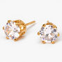 C LUXE by Claire&#39;s 18k Yellow Gold Plated Cubic Zirconia 6MM Cupcake Stud Earrings,