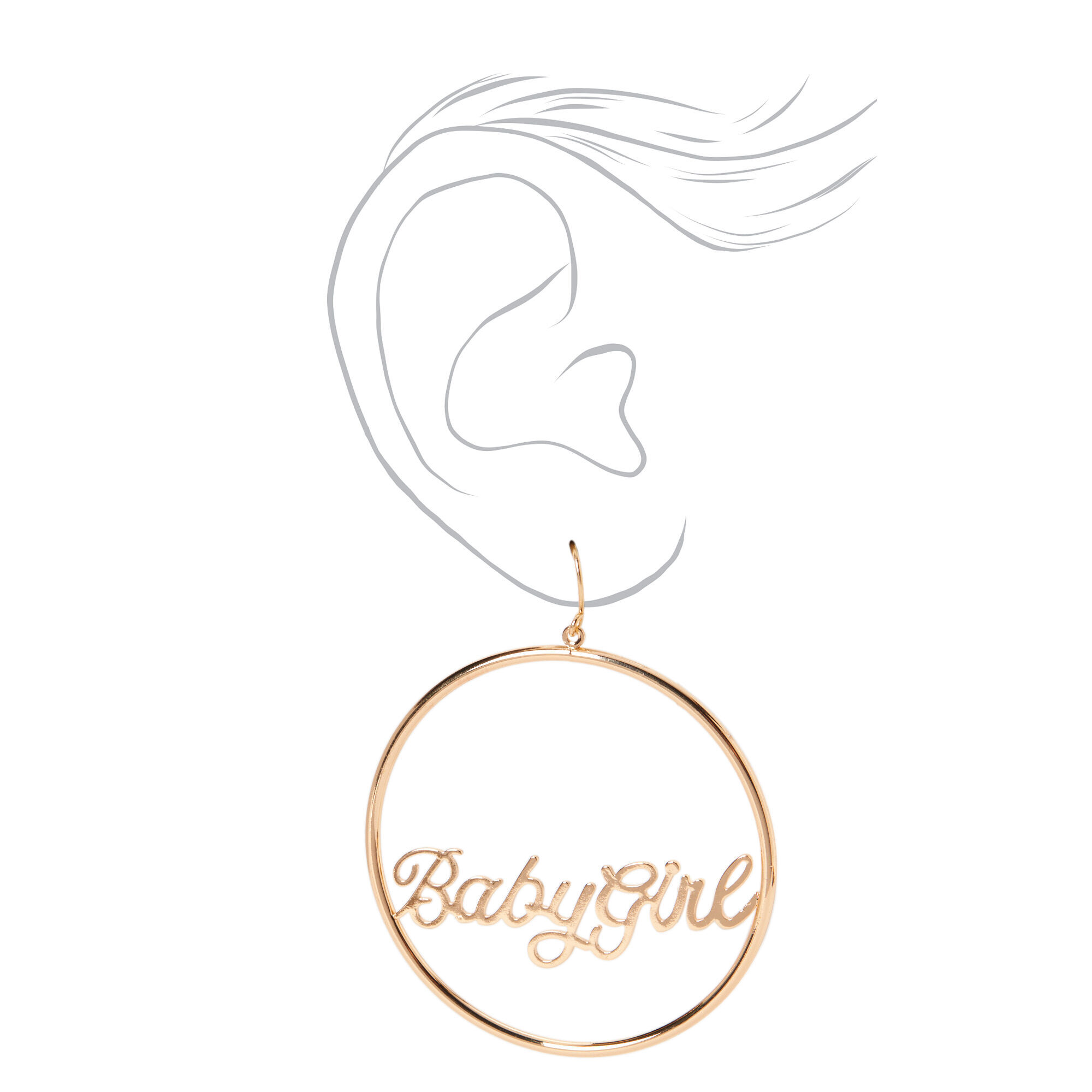 Baby girl sales hoop earrings