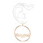 Gold 60MM Baby Girl Script Hoop Earrings,