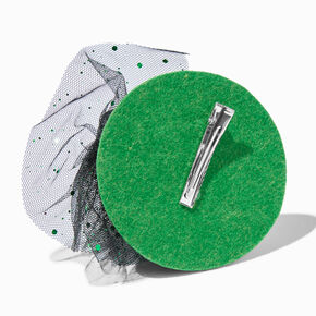 Barrette chapeau de leprechaun en sequins,