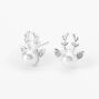 Pearl Reindeer Antler Stud Earrings,