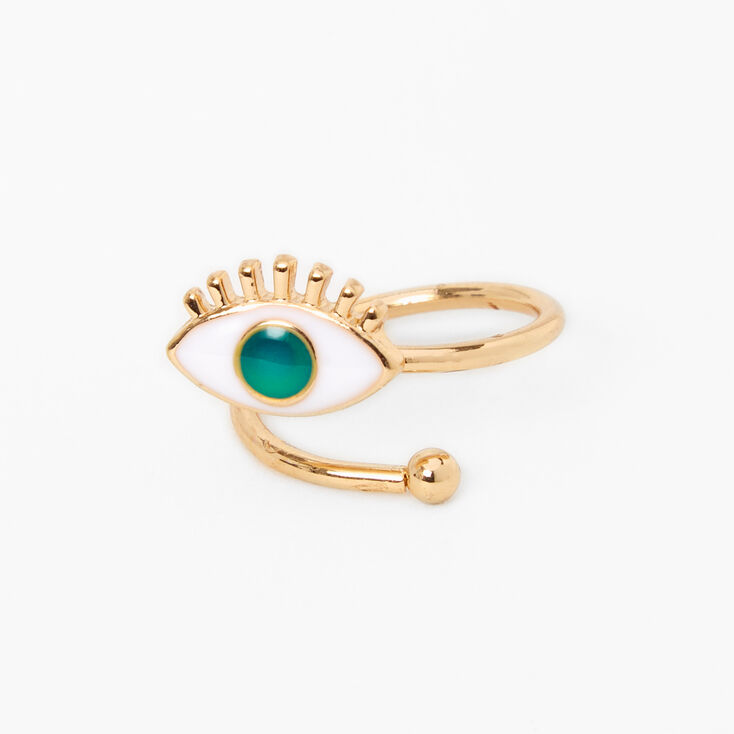 Rose Gold Evil Eye Mood Midi Ring,