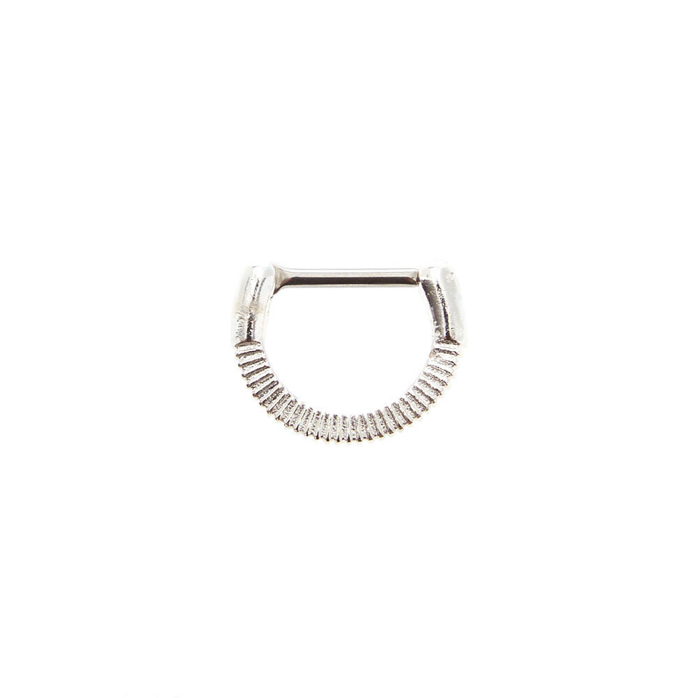 Silver 16G Septum Hoop Nose Ring,