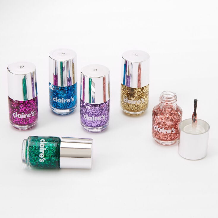 Glitter Mini Nail Polish Set - 5 Pack,