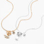 Colliers &agrave; pendentif animal de compagnie en m&eacute;taux mixtes best friends - Lot de 2,