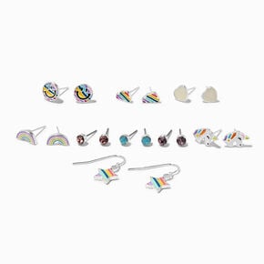 Rainbow Icon Stud Earrings - 9 Pack,