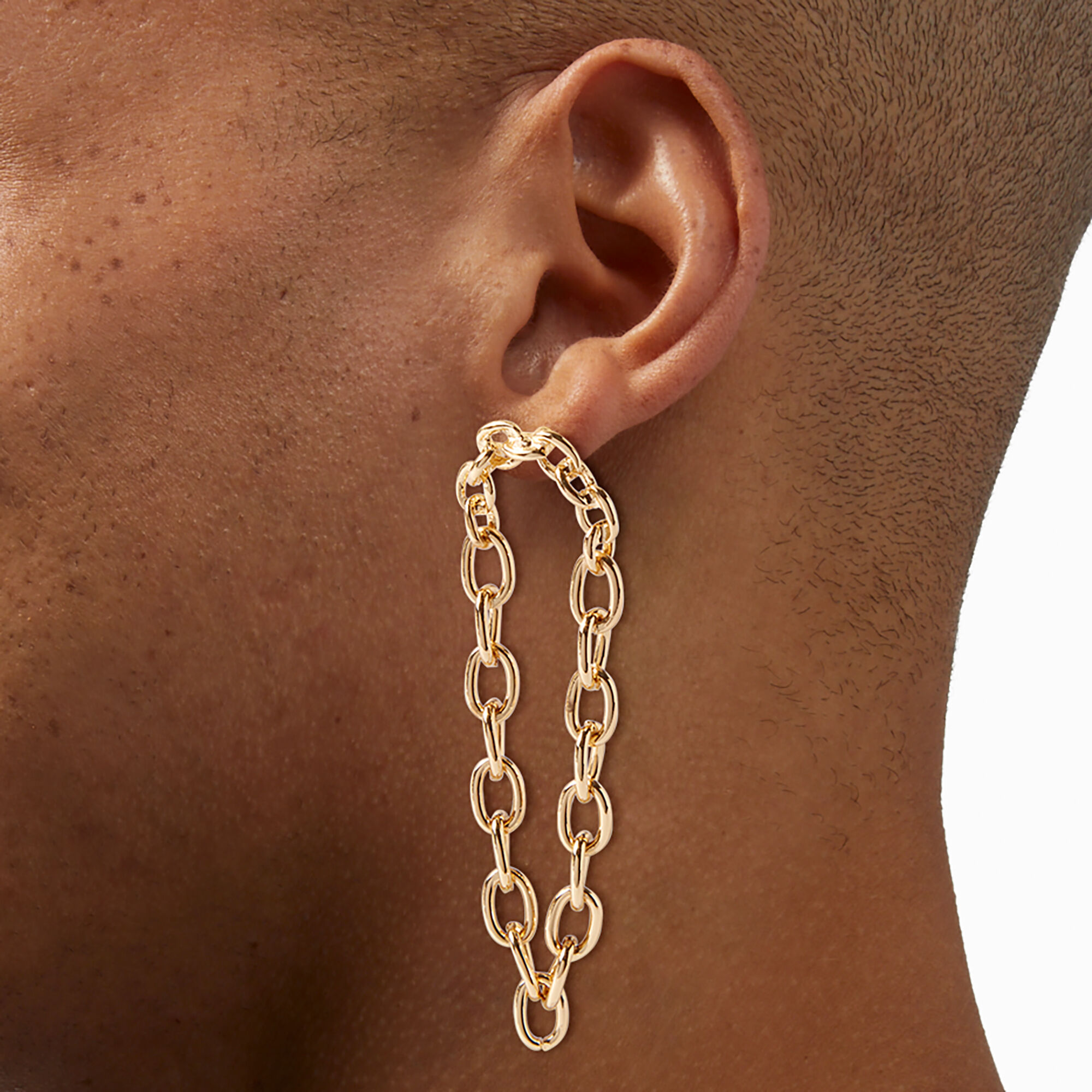 Big chain earrings on sale