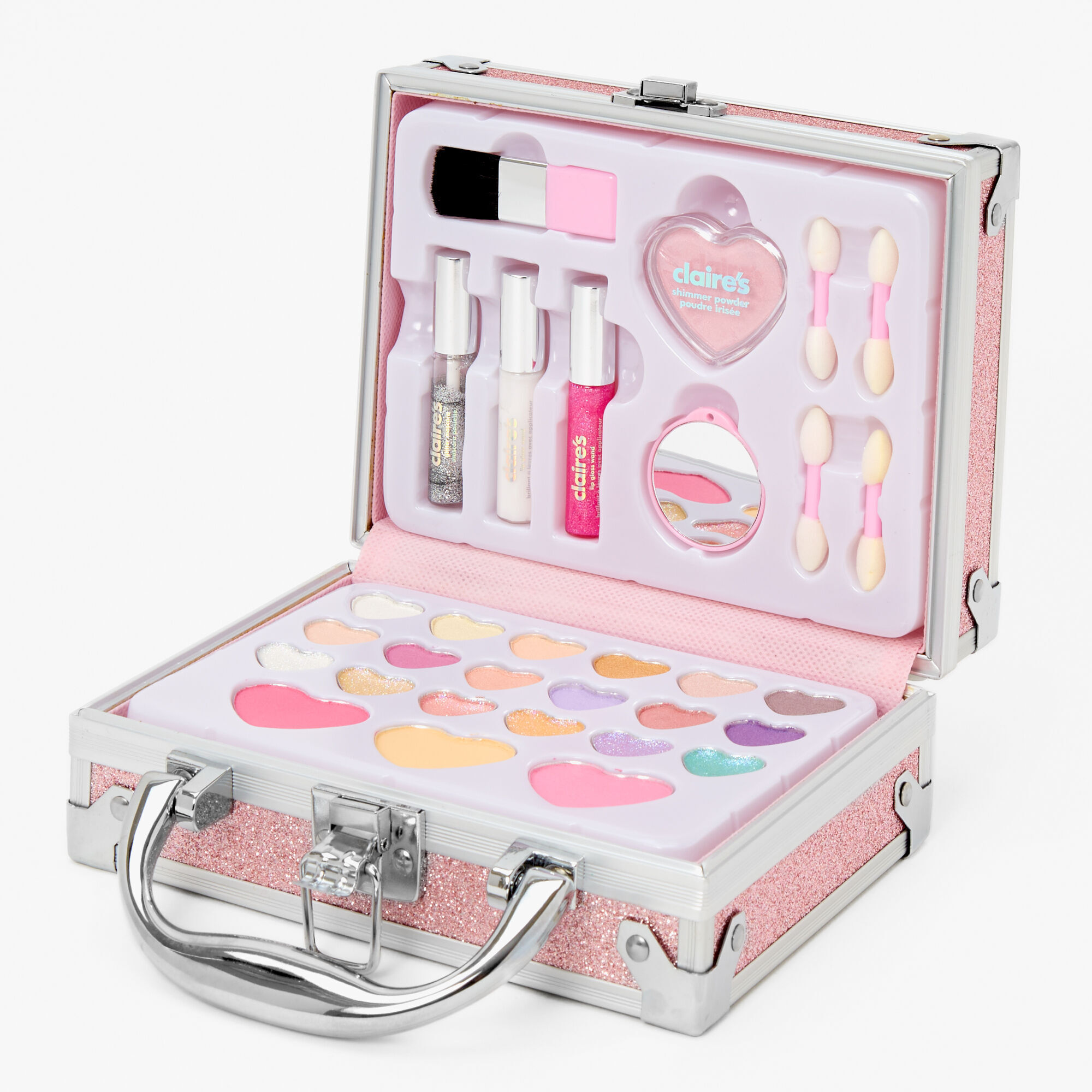 View Claires Glitter Travel Case Makeup Set Pink information
