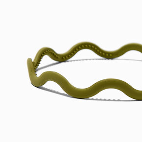 Olive, Ivory &amp; Mauve Zigzag Headbands - 3 Pack ,