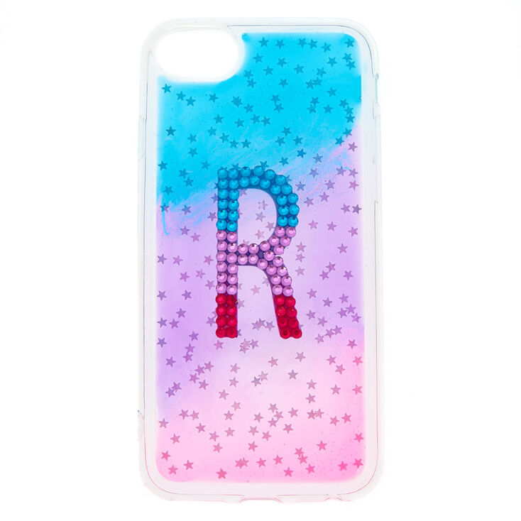 Ombre Star R Initial Phone Case - Fits iPhone 6/7/8,