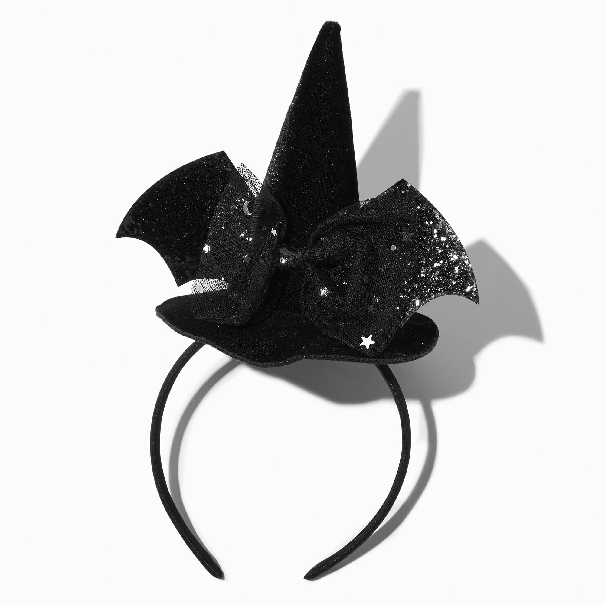 View Claires Bat Wings Witch Hat Headband Black information