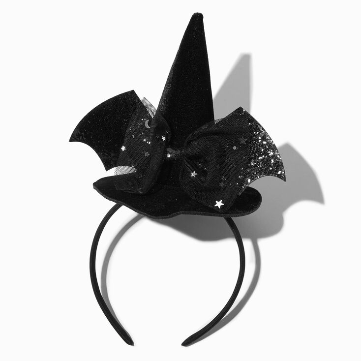 Black Bat Wings Witch Hat Headband,